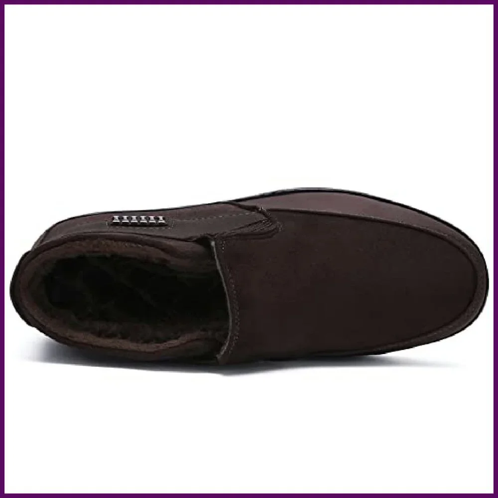 Men's Winter Snow Boots Slip-On Warm Waterproof Non-Slip Casual